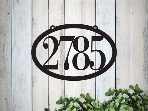 hanging house numbers metal|how to mount house numbers.